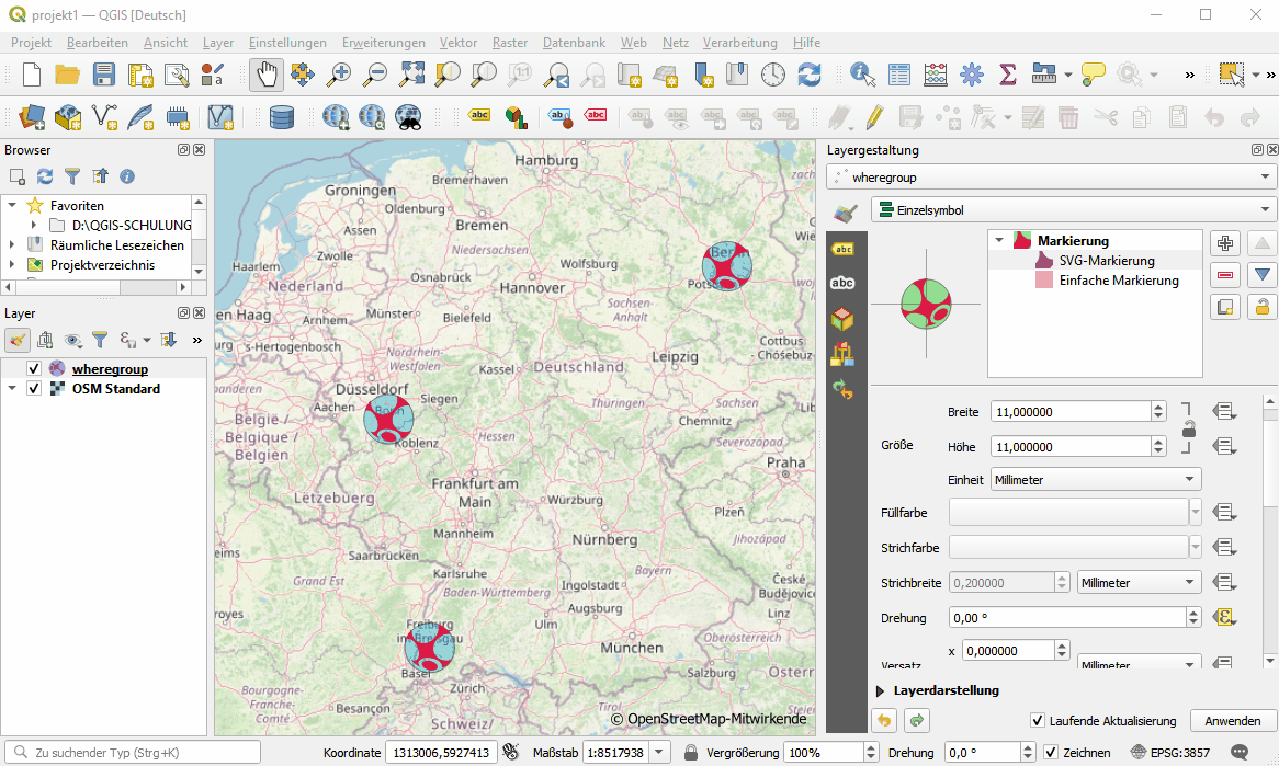 Animierte Symbole in QGIS