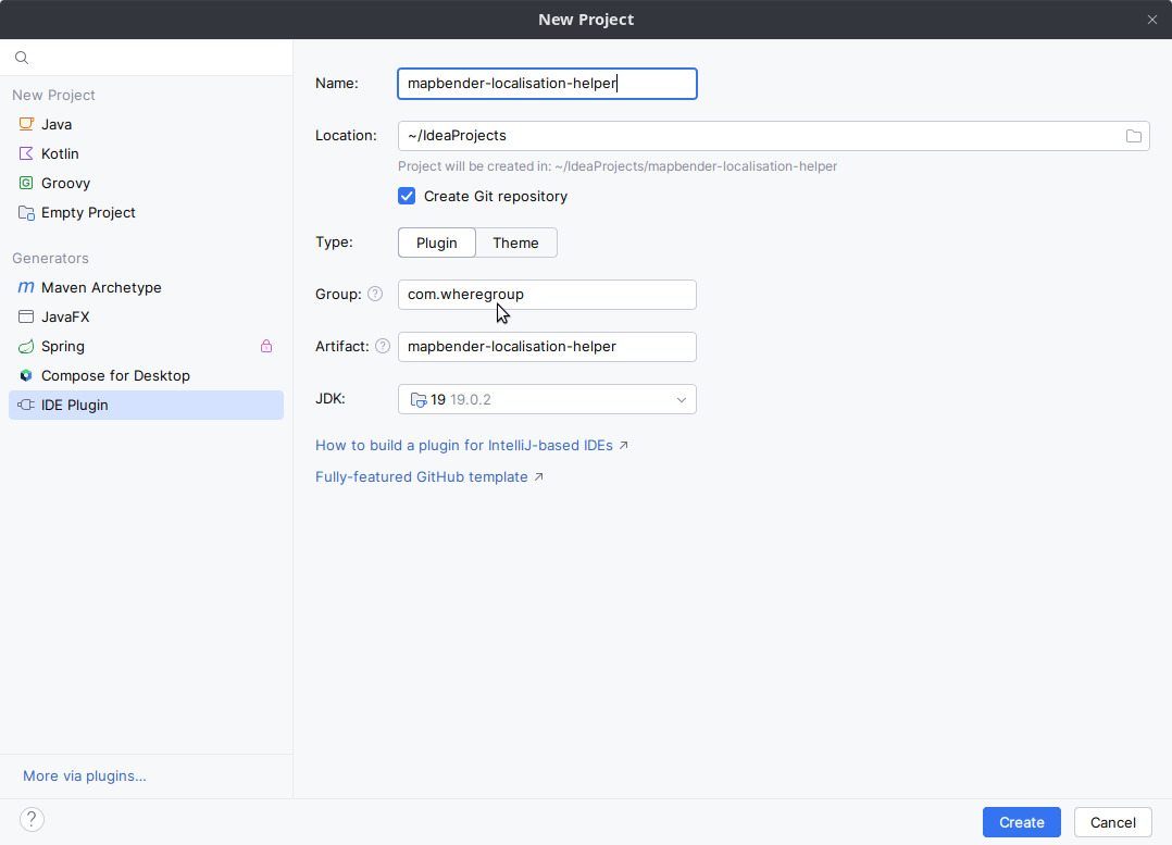 Neues Projekt anlegen in der IDE