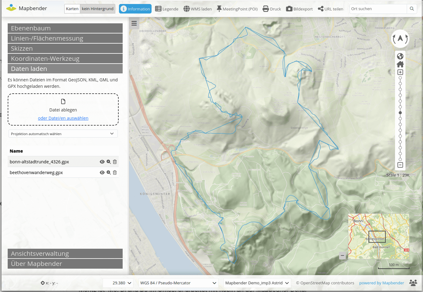 Laden von Dateien mit dem neuen Element "Daten laden"