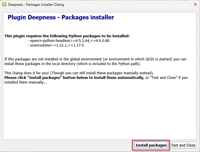 Packages Installer