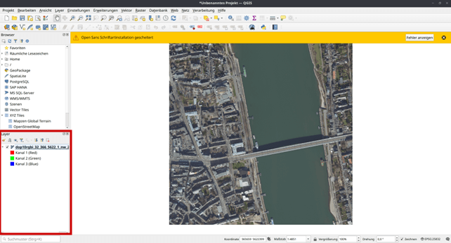 Einfügen der JP2-Datei